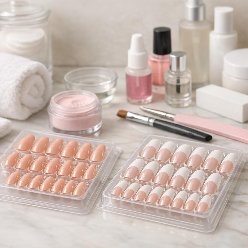 Acrylic false nail kit with tips and monomer