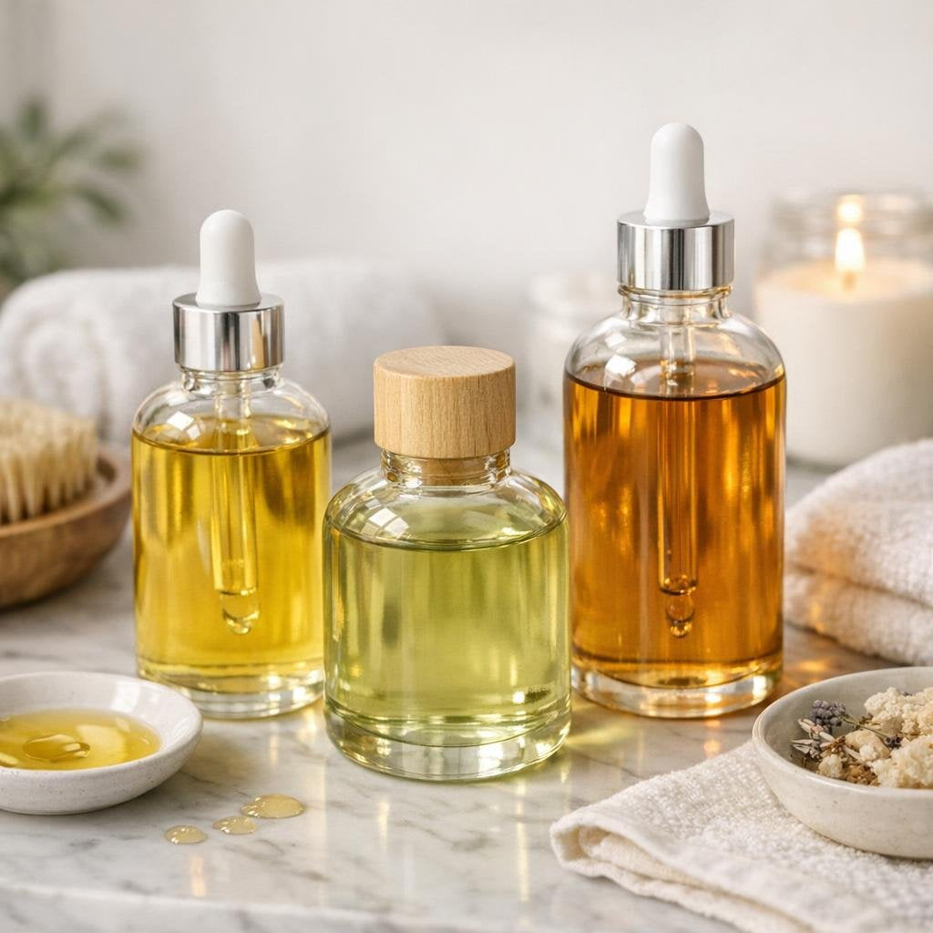 Aromatherapy bath oils for soothing, moisturizing baths