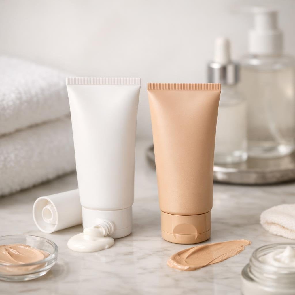 BB facial cream swatches for natural, even-looking coverage