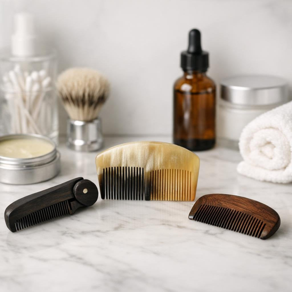 Beard and mustache combs for neat daily grooming