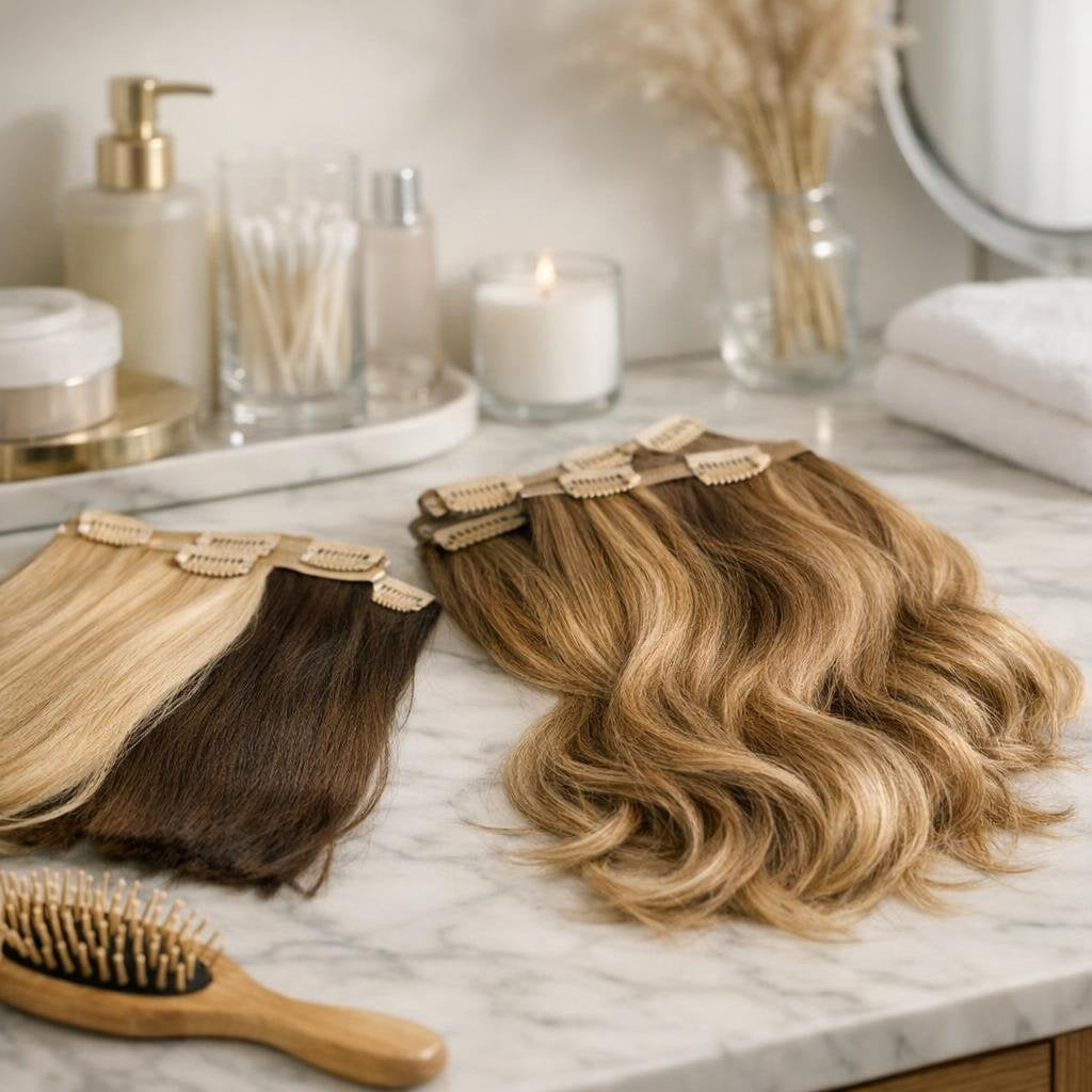 Blendable hair extensions for natural volume and length
