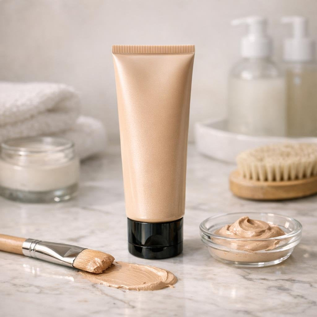 Body concealer swatches for natural-looking leg coverage