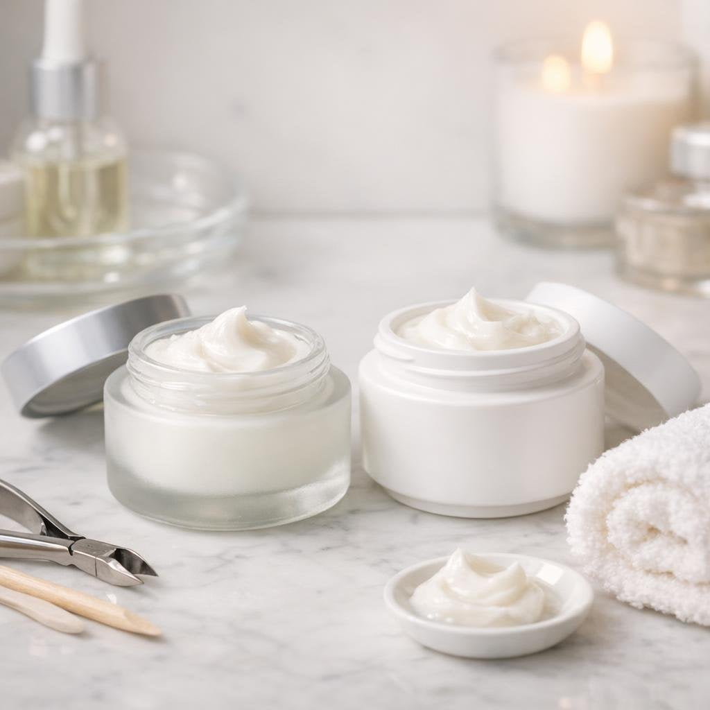 Cuticle repair cream massaged into dry cuticles