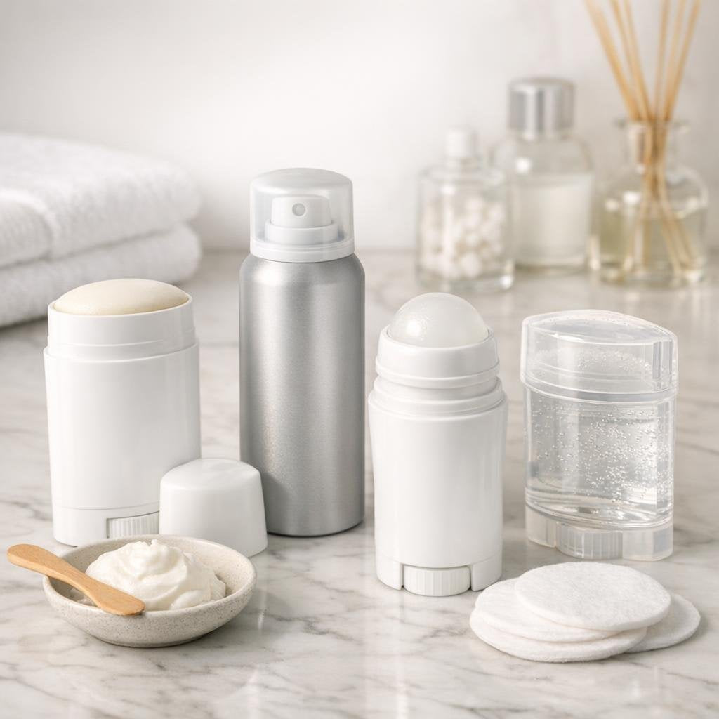 Deodorants and antiperspirants for odour and sweat control