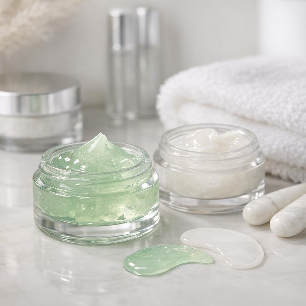 Cooling eye treatment gel for under-eye hydration