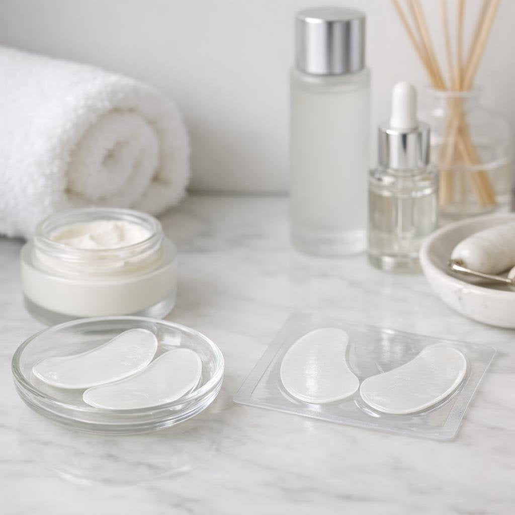Reusable and single-use under-eye wrinkle patches and pads