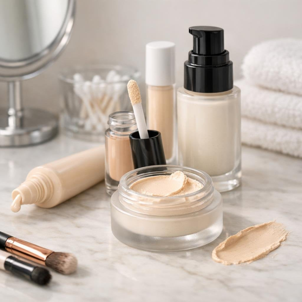 Eyeshadow base and primer swatches for long-lasting wear