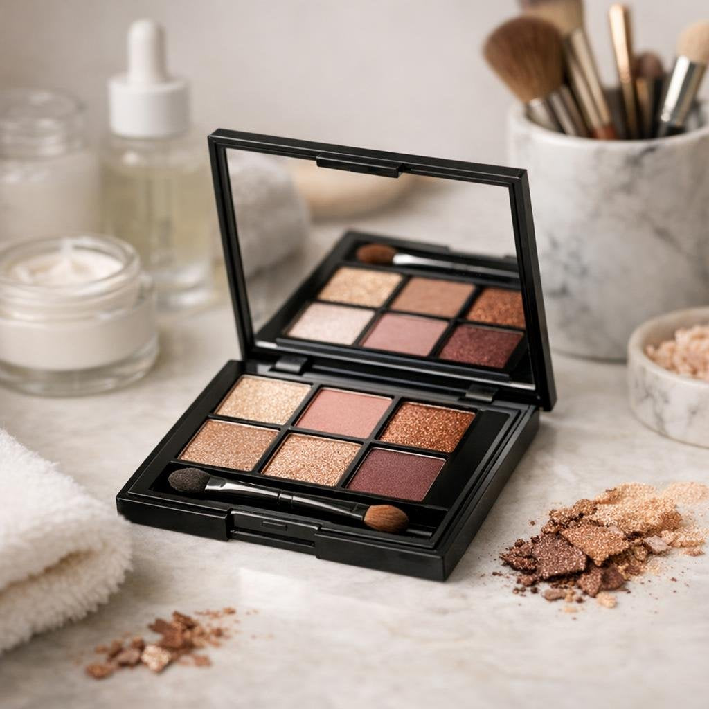 Bellavia eyeshadow palettes and singles in matte and shimmer
