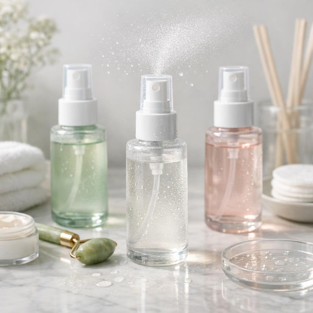 Hydrating face mist bottles for everyday skin refresh