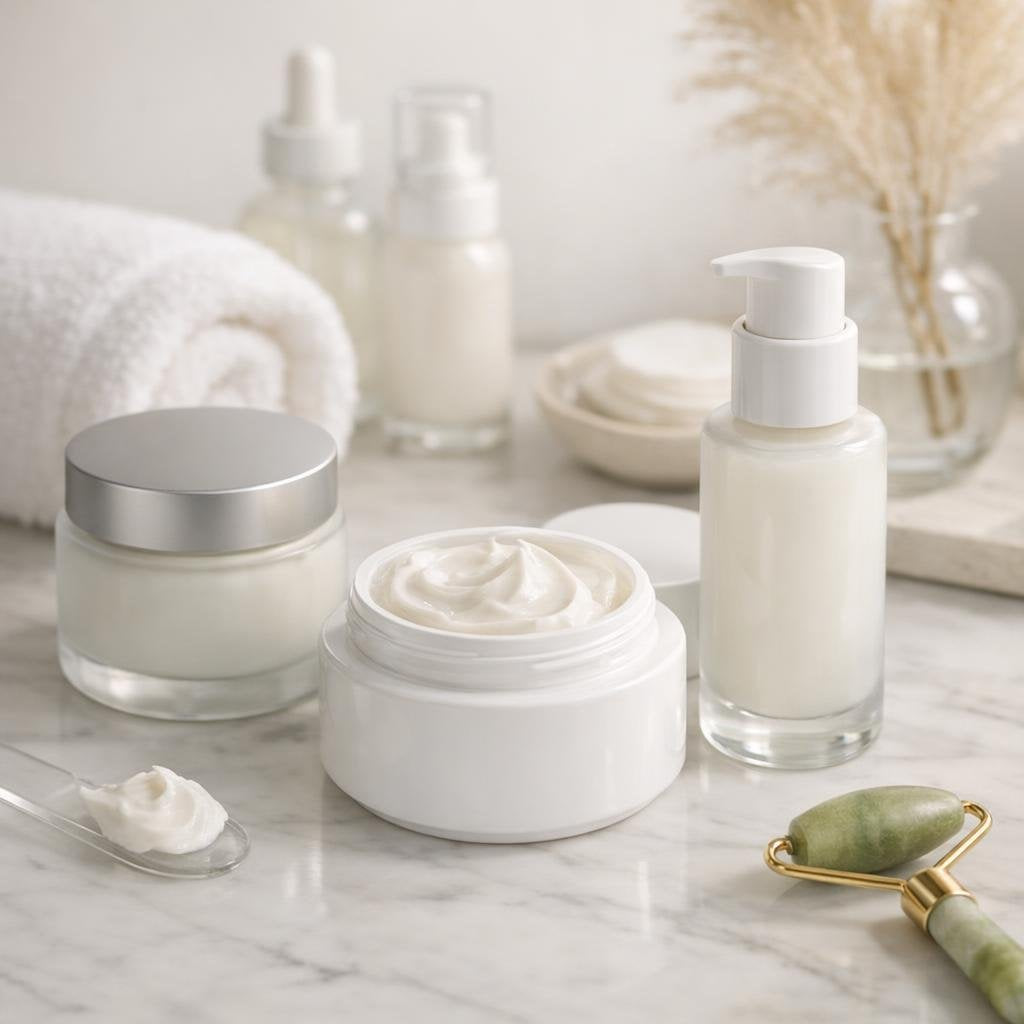 Daily face moisturizers in cream and gel textures
