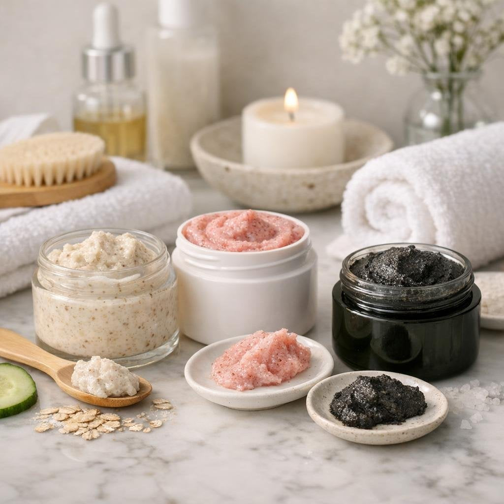 Facial polishes and scrubs for smoother-looking skin