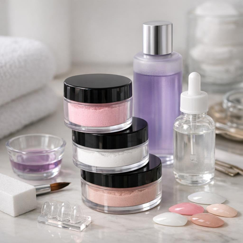 Acrylic powder and liquid for durable nail sets