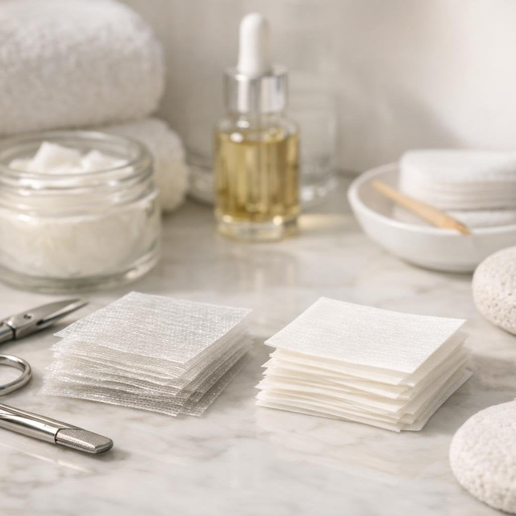 Fiberglass and silk nail wraps for natural nail repair