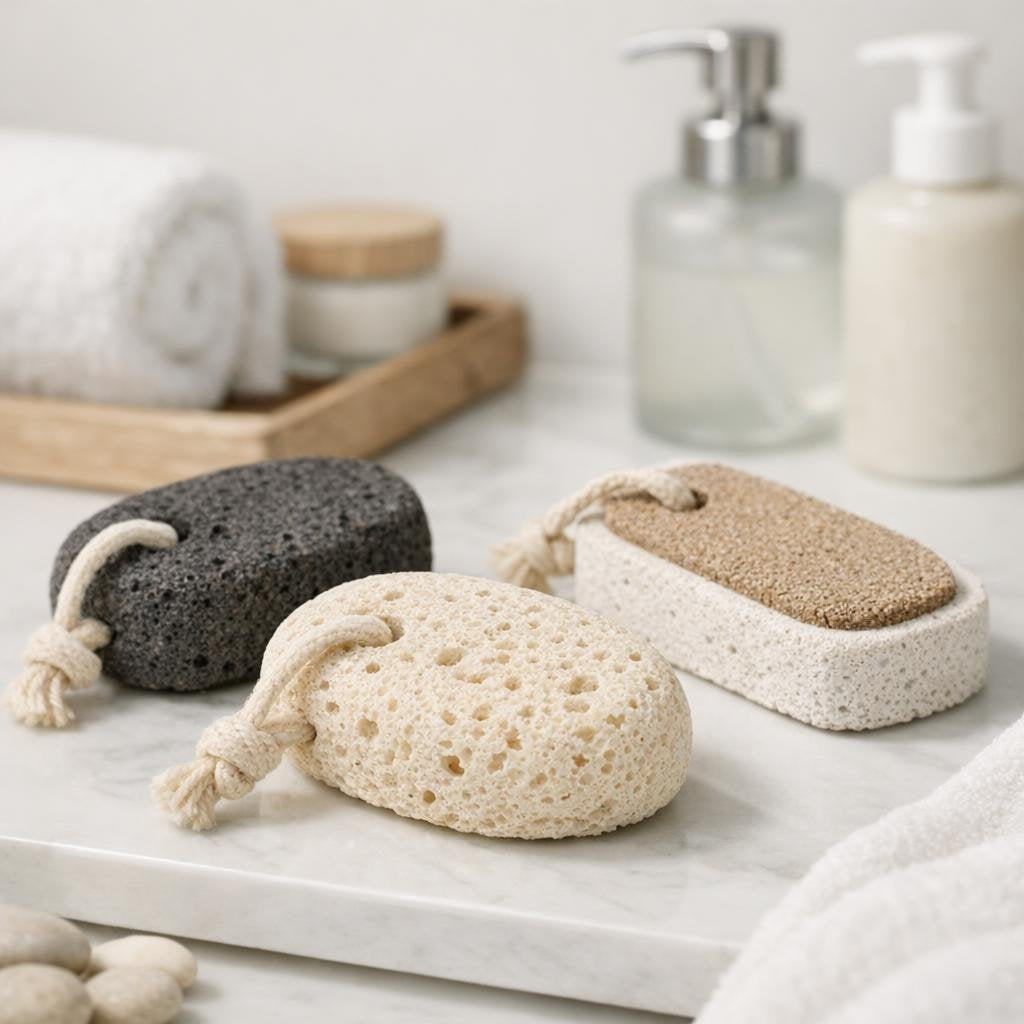Foot pumice stone for smoothing dry heels and calluses