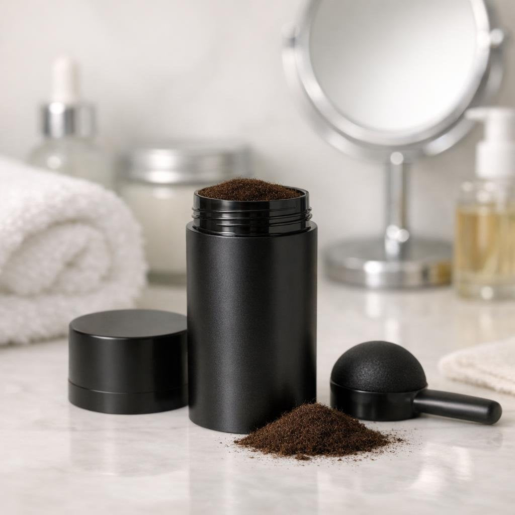 Keratin hair fibers for natural crown coverage