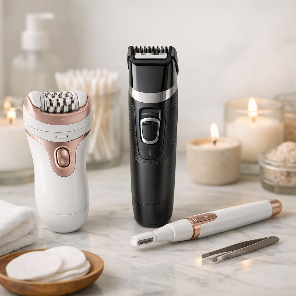 Epilators and trimmers for precise at-home grooming