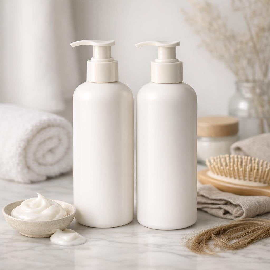 Hair regrowth conditioner bottles for thinning hair routines