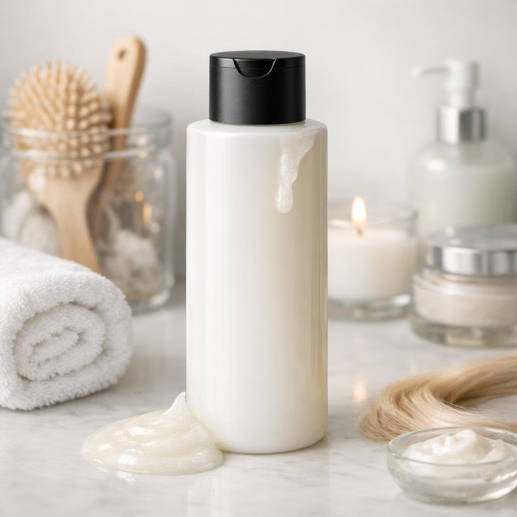 Hair shampoo bottles for cleansing, moisture and scalp comfort