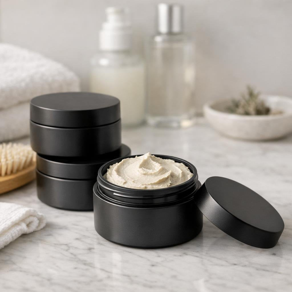 Matte hair styling clay jars for flexible texture
