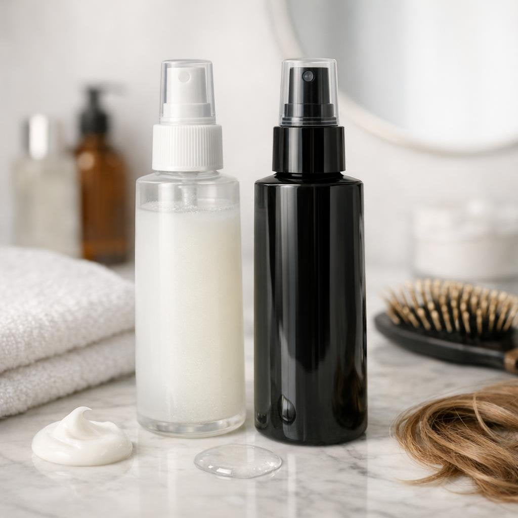 Thermal protectant spray used before blow drying and flat ironing