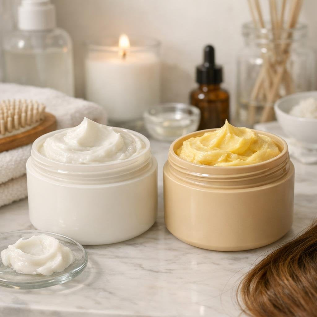 Assorted hair treatment masks for hydration and repair