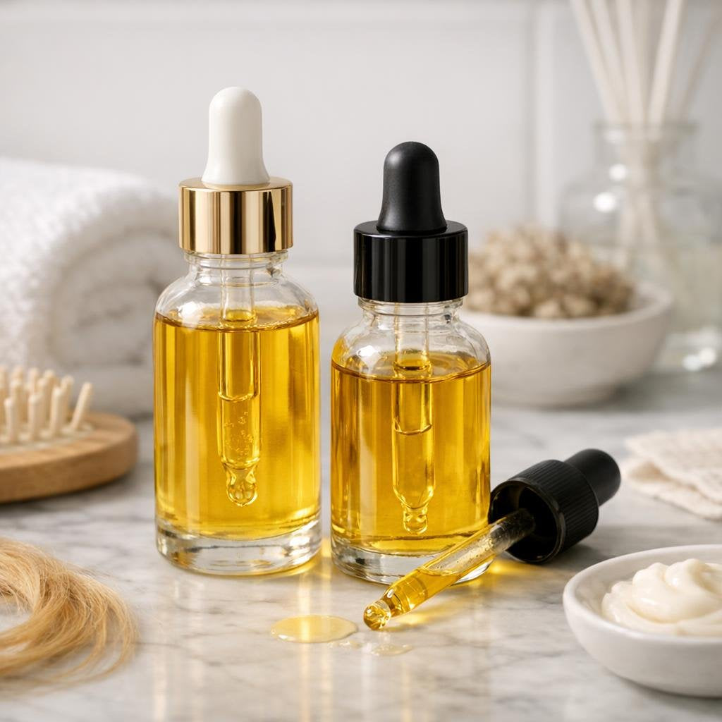 Hair treatment oils for shine, softness, and frizz control