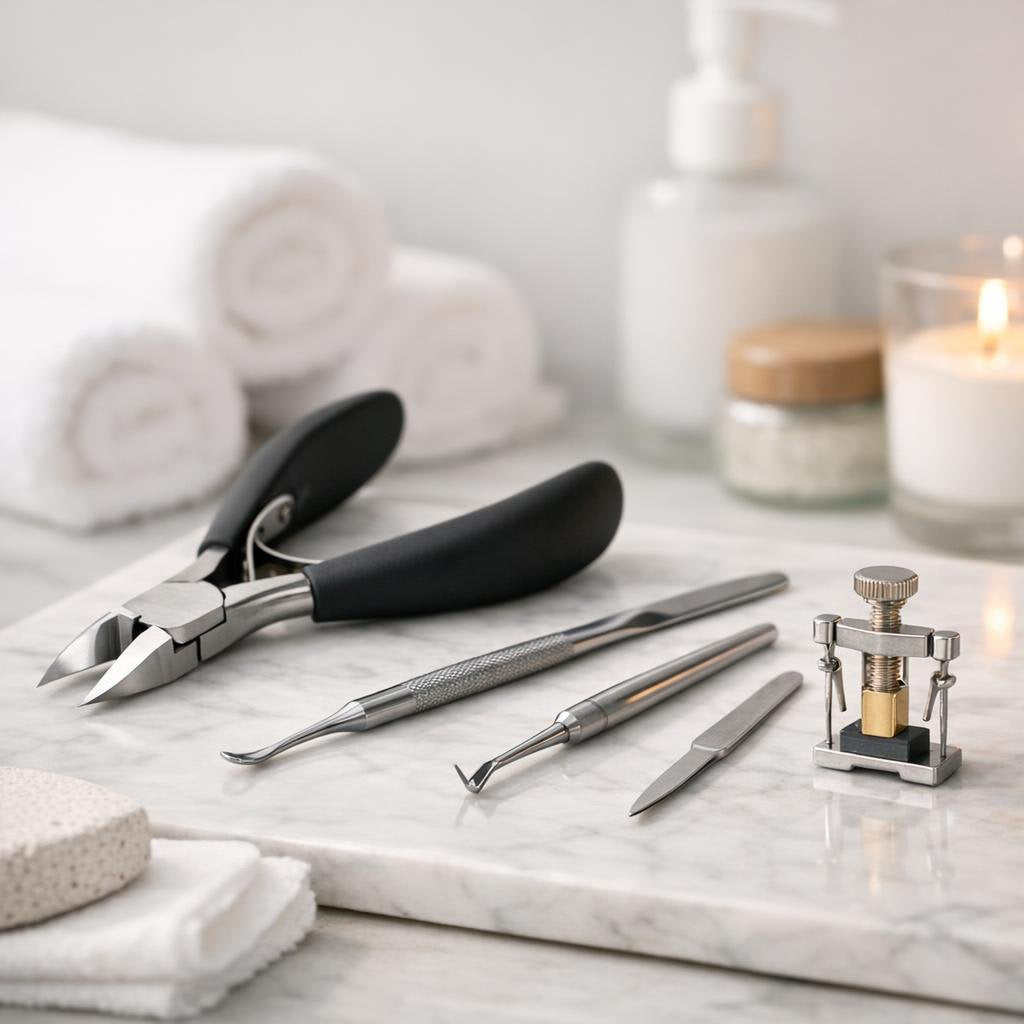 Stainless steel ingrown toenail tools for precise trimming