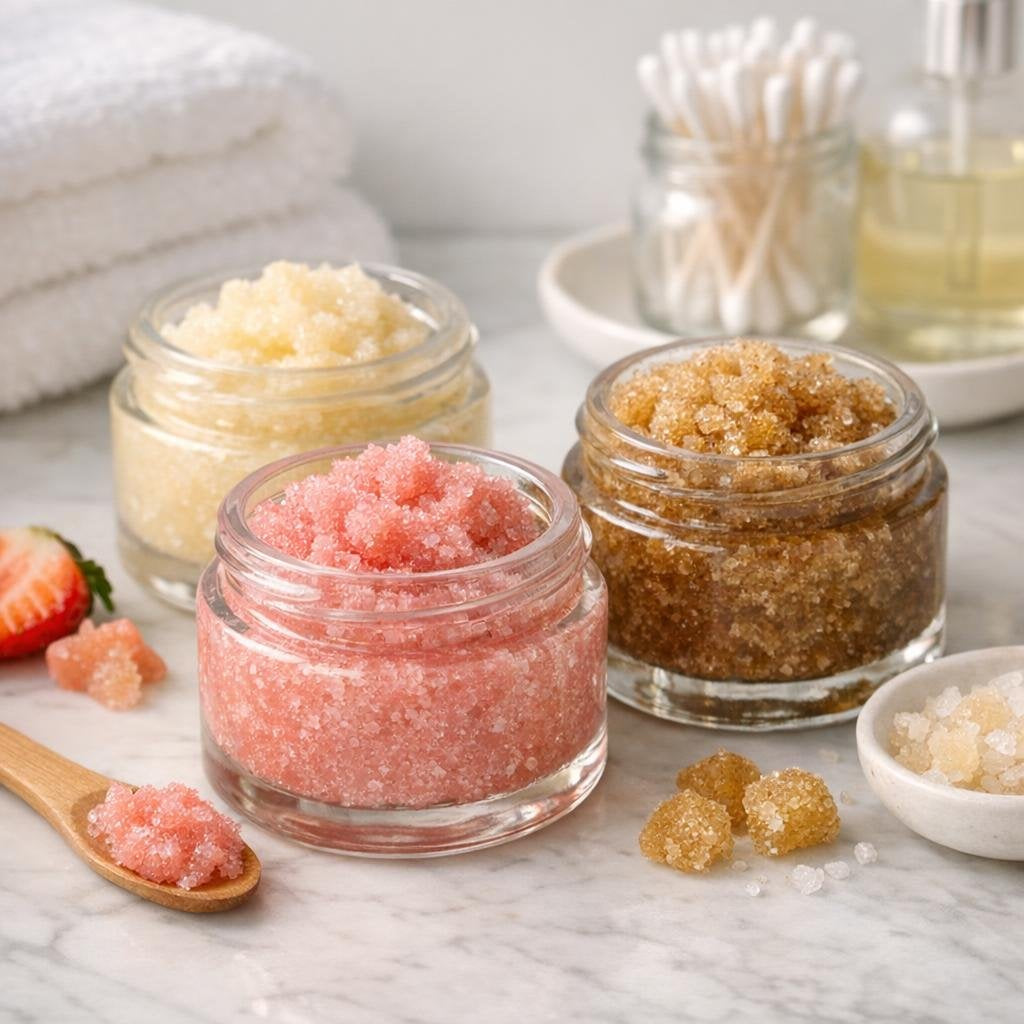 Bellavia lip scrub to gently smooth dry lips