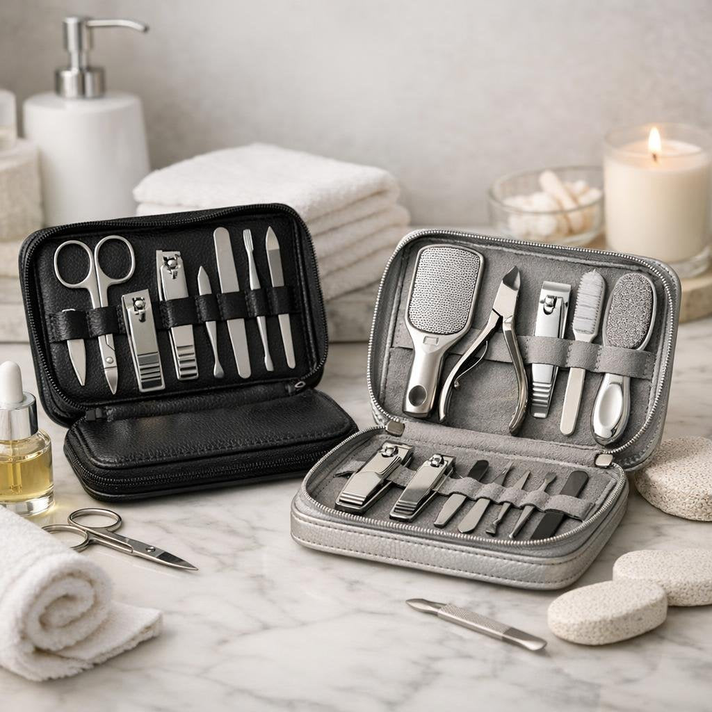 Complete manicure and pedicure kit for at-home grooming