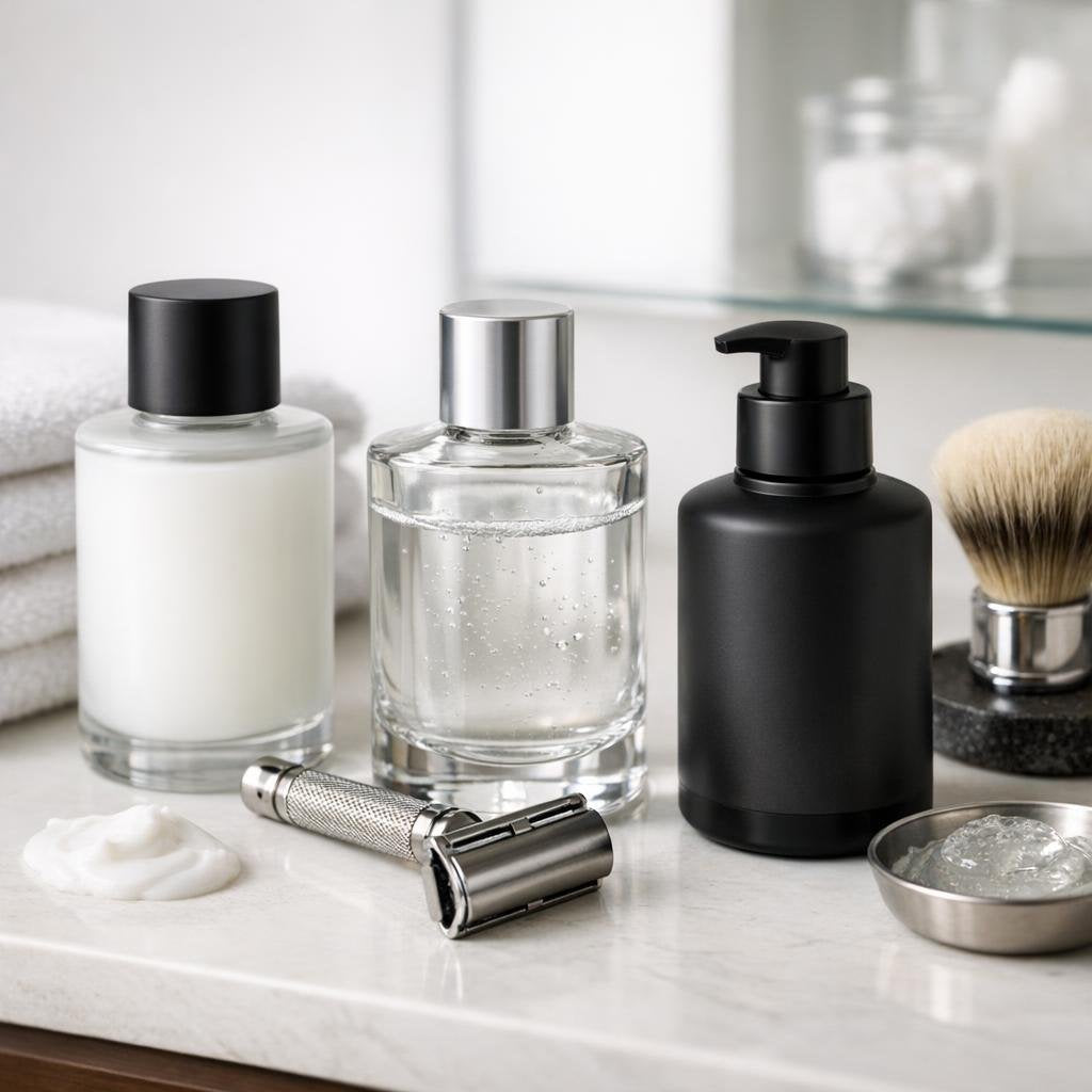 Men’s after shave balm and splash for post-shave comfort