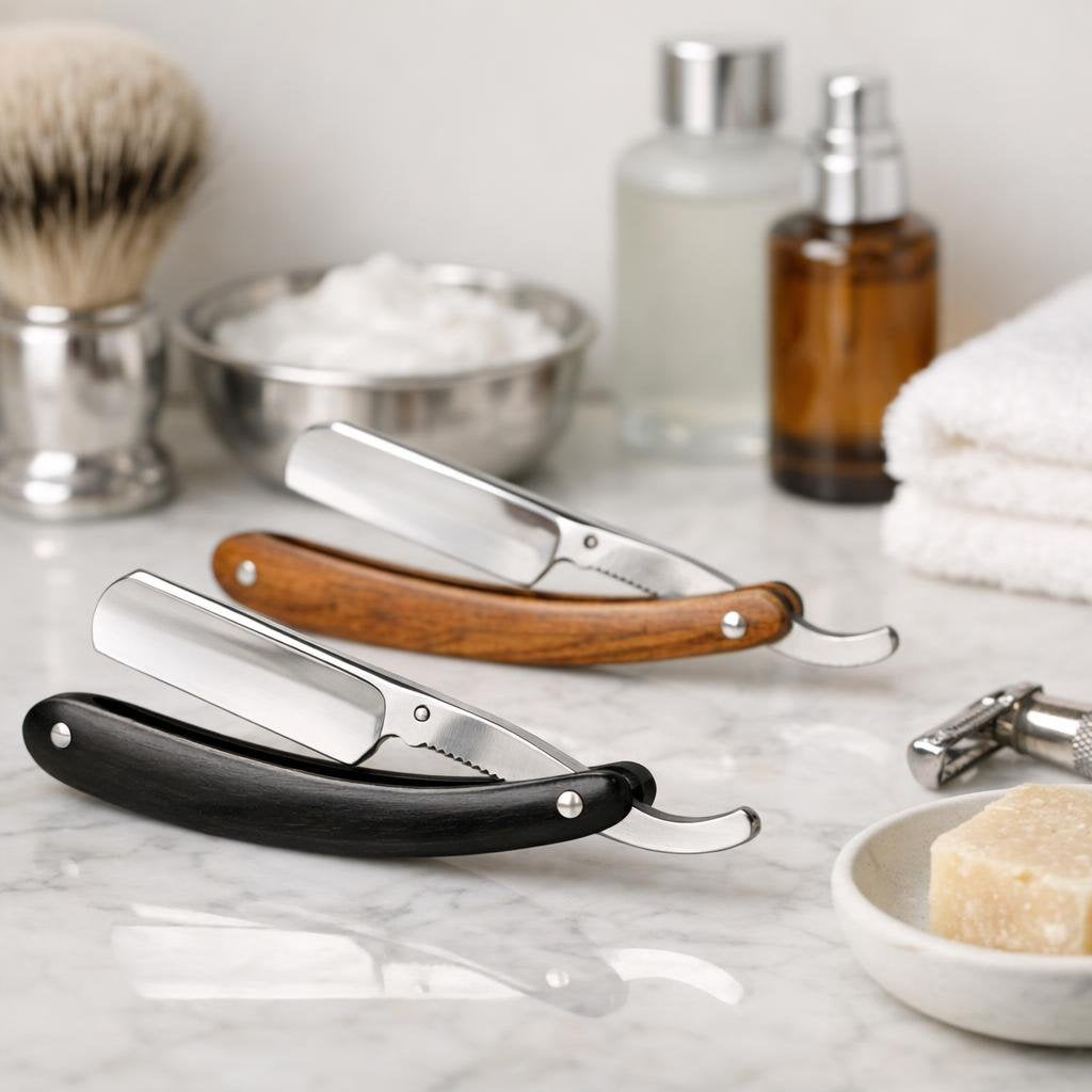 Men’s straight razor for precise classic wet shaving