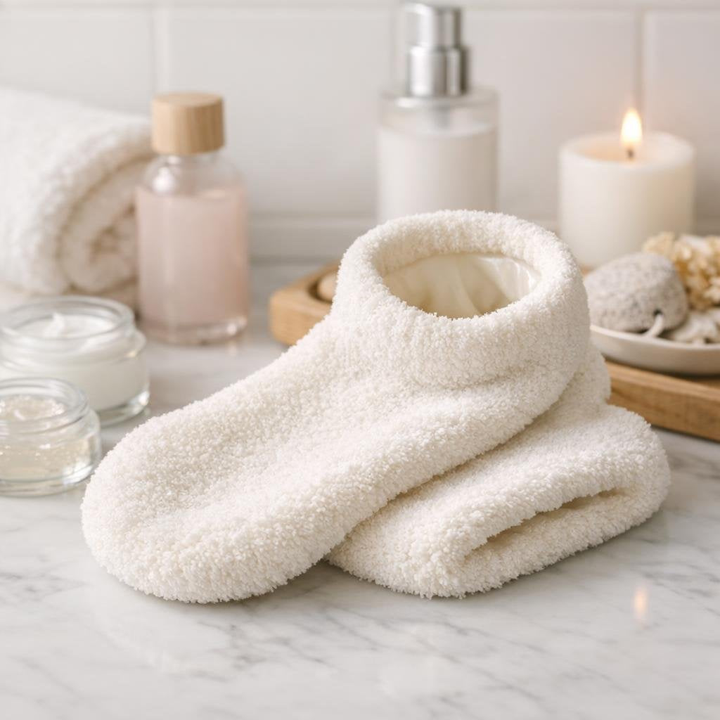 Moisturizing socks that help soften dry heels overnight