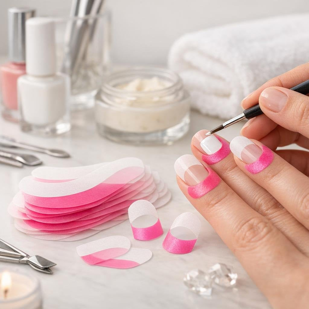 Nail art cuticle protectors for clean polish lines