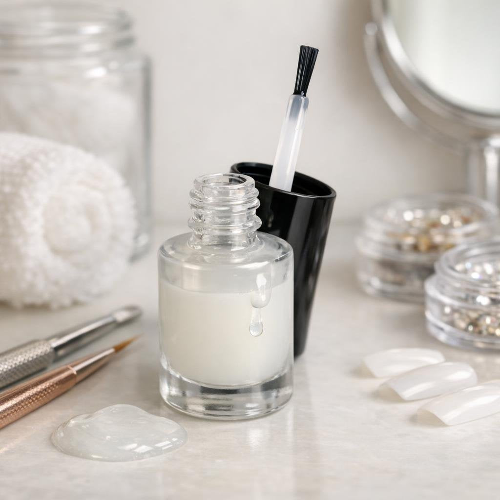 Nail art glue for tips, press-ons, and charms