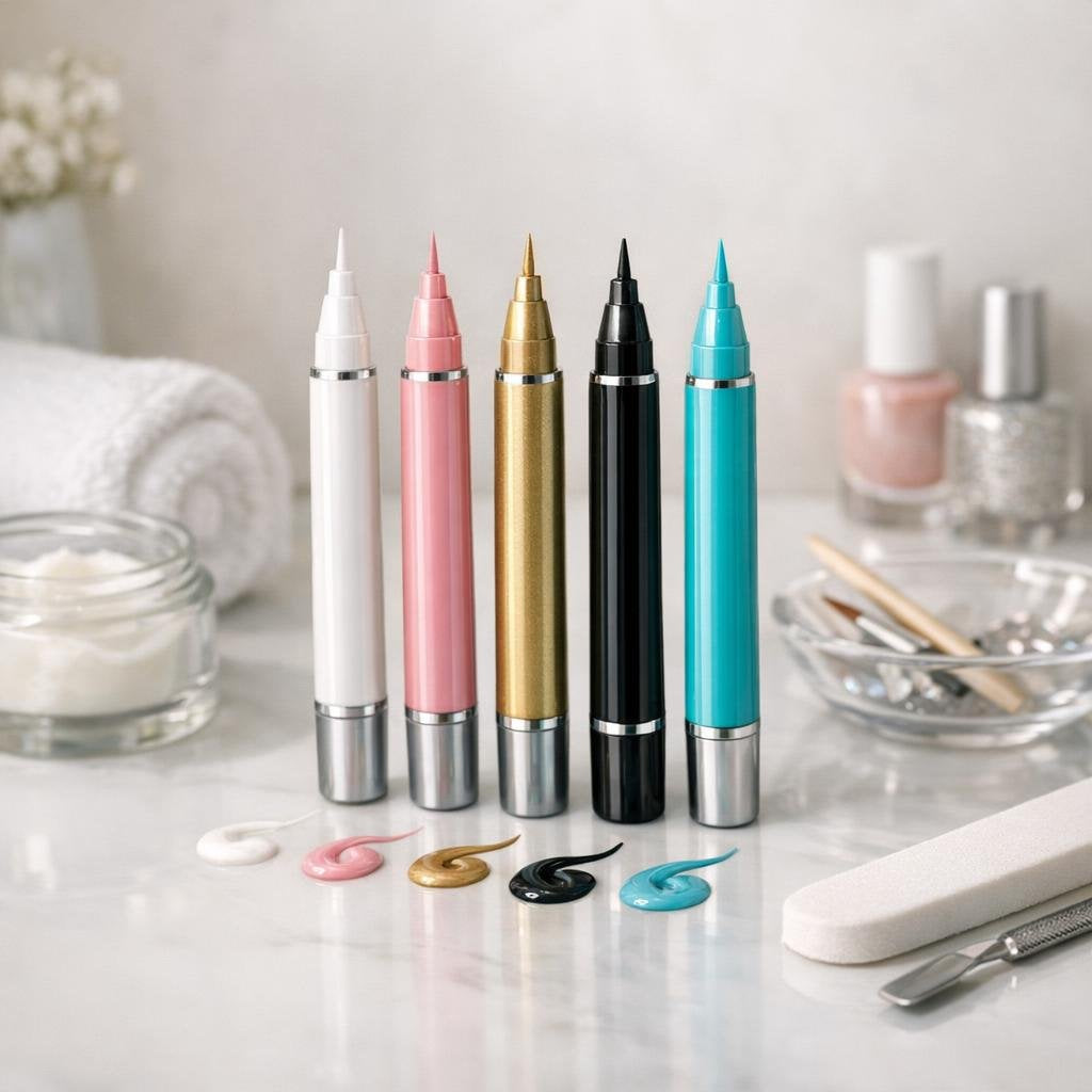 Precision nail art pens for fine line nail designs