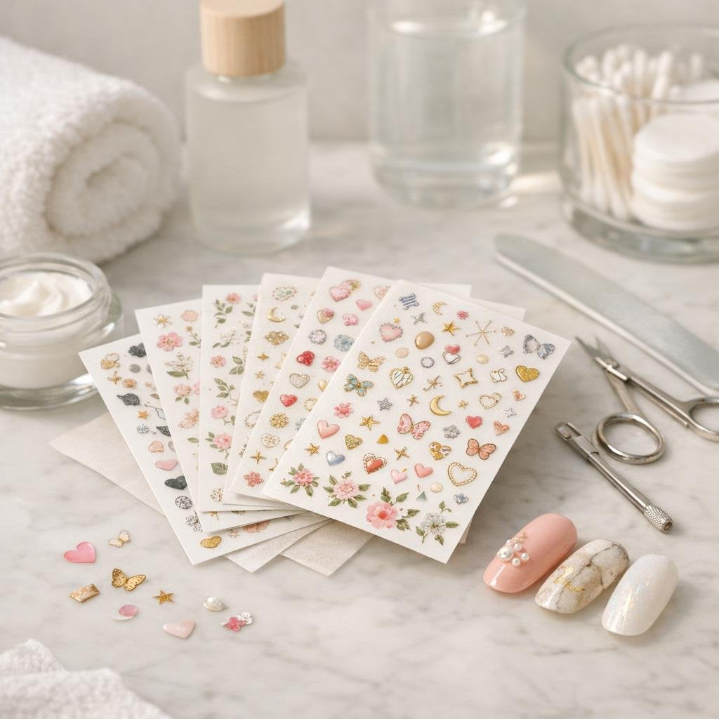 Nail art stickers and decals for quick DIY manicures