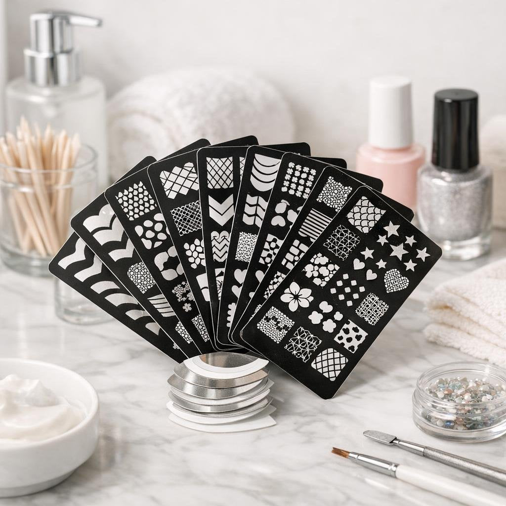 Precision nail templates for crisp French tip lines