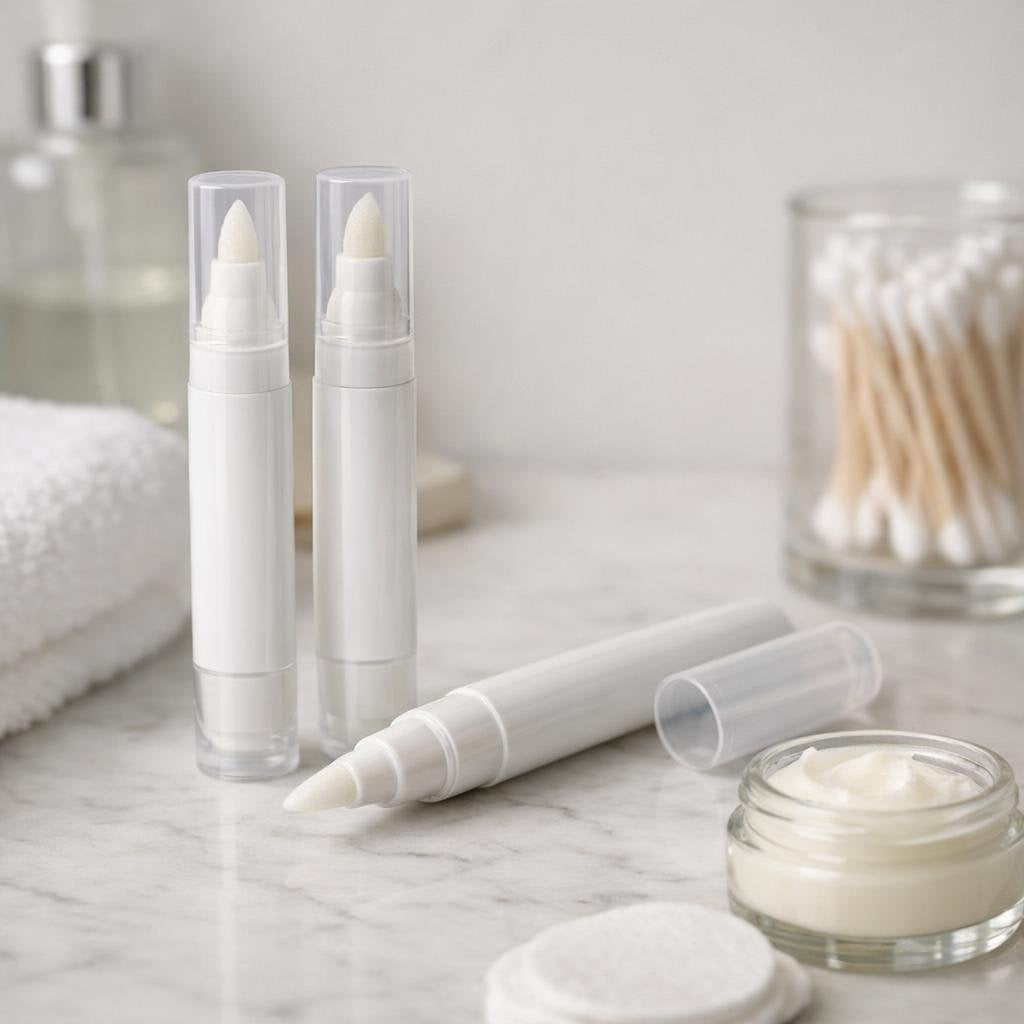 Nail polish corrector pen for clean cuticle edges