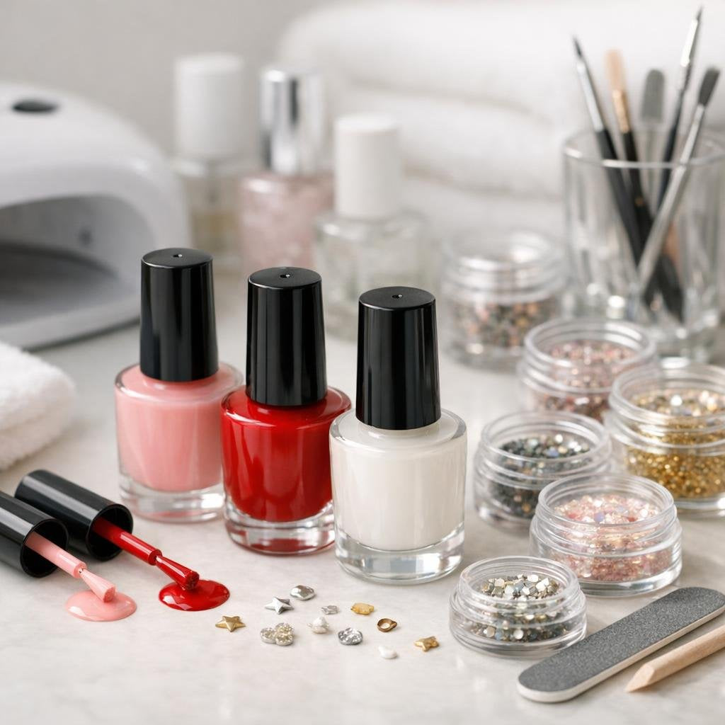 Nail polish and decoration essentials for neat manicures