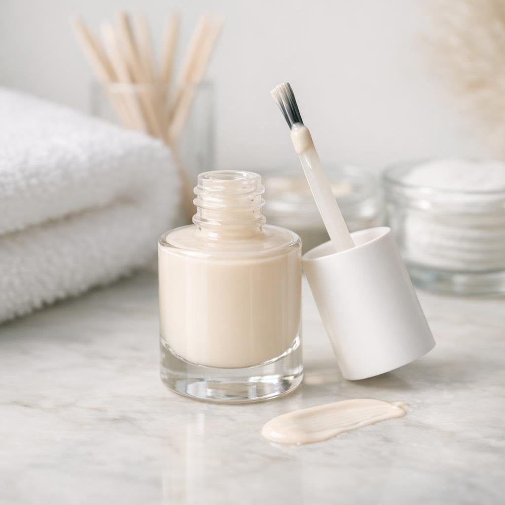Nail ridge filler base coat for smooth, even nails