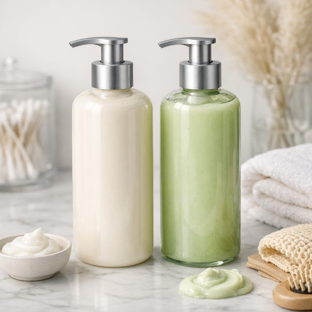 Matched shampoo and conditioner duo for smooth, shiny hair