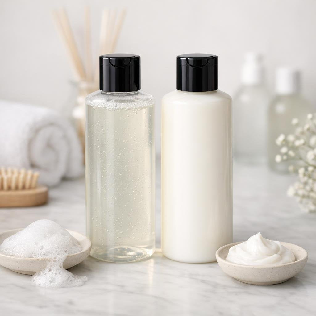 Shampoo and conditioner bottles for everyday hair care in Canada