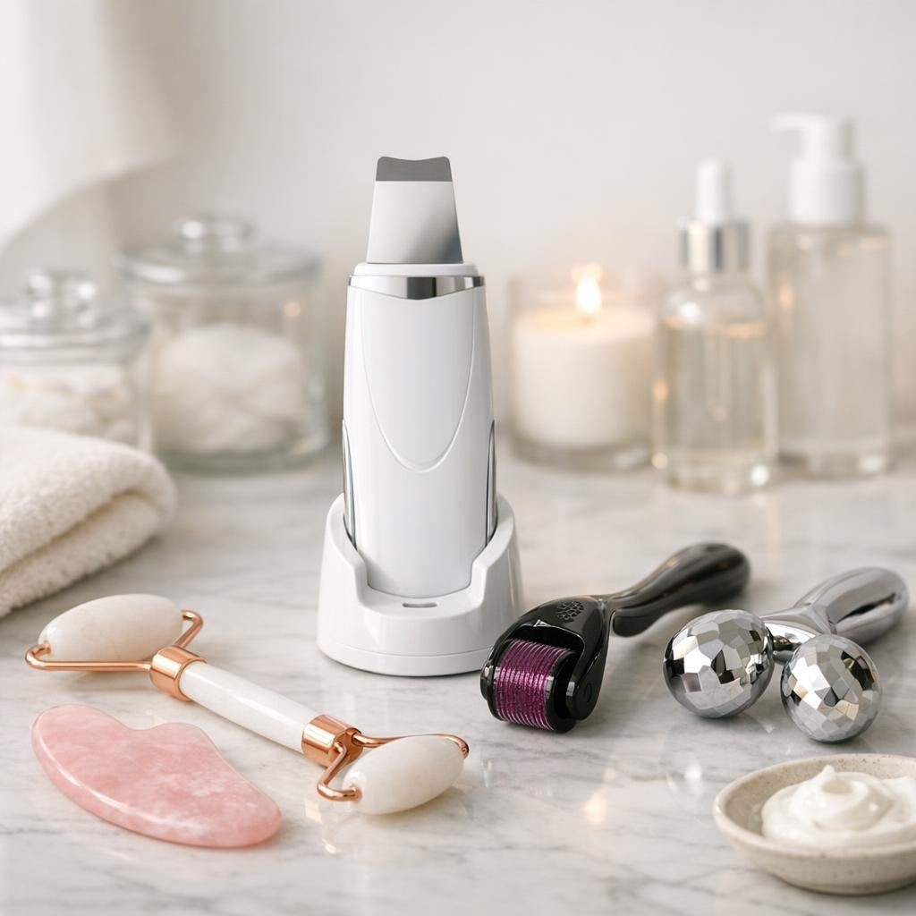 Skin care tools for cleansing, exfoliation, and mask application