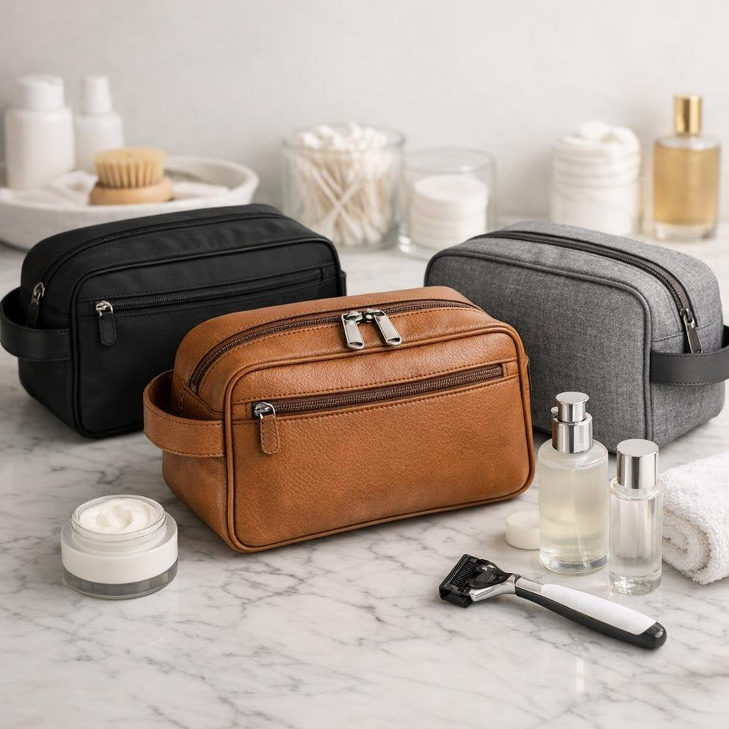Durable travel toiletry kits with organized compartments