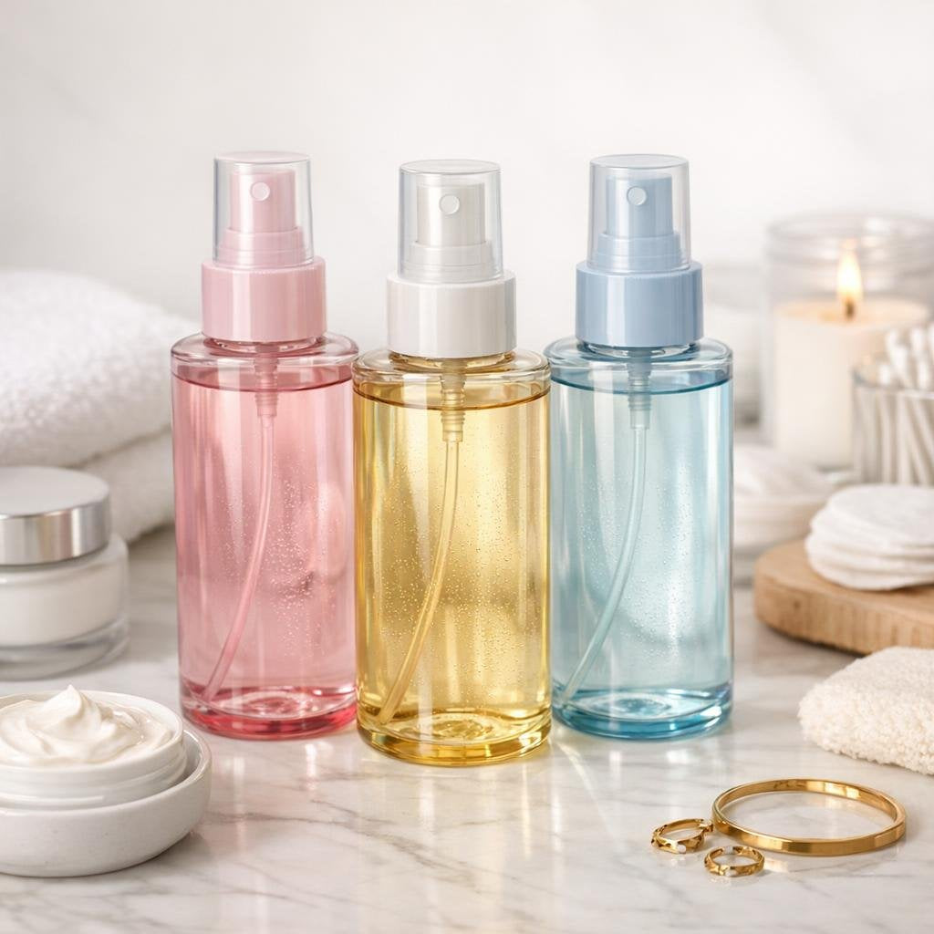 Assorted women’s body sprays and fragrance mists