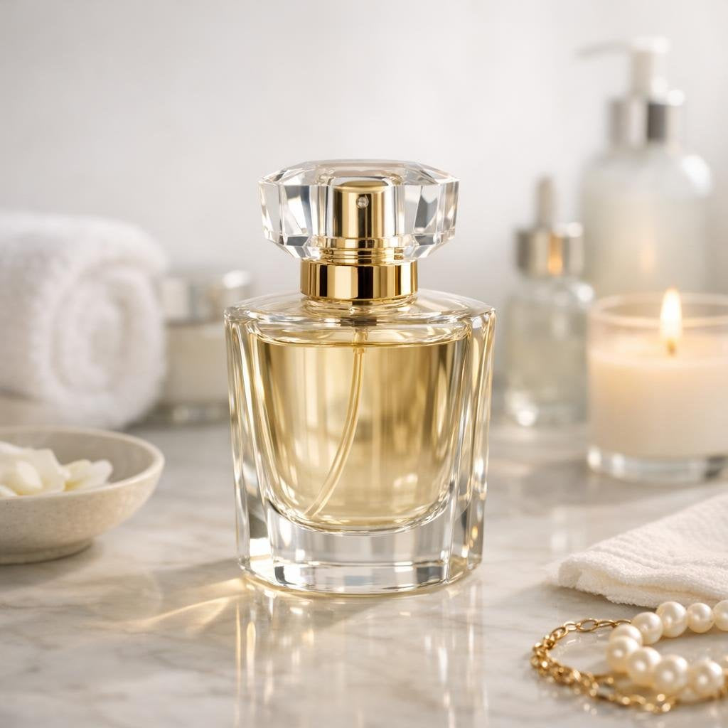 Women's Eau de Parfum bottles in an elegant lineup