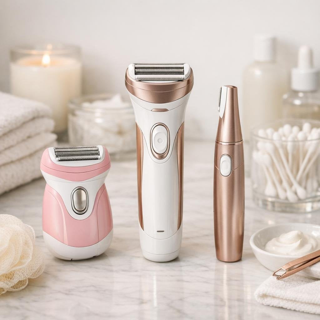 Women’s electric shavers with foil and rotary head options