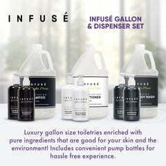 1-Shoppe All-in-Kit Infuse Lavender Mint shampoo pump bottle, ideal for guest room dispensers.