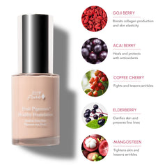 100% PURE Healthy Foundation fair-warm swatch shows natural color match.