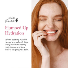 100% PURE Kelp & Mint Volumizing Shampoo pump-dispense for easy application.